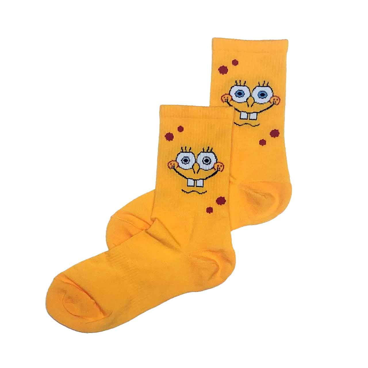 جوراب ساقدار نخی طرح باب اسفنجی