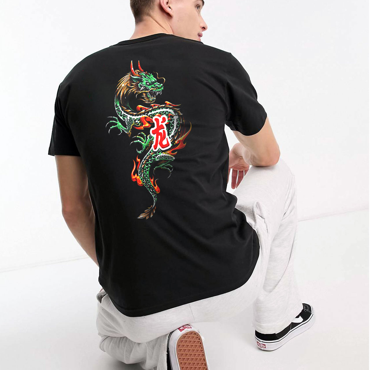 تیشرت طرح اژدهای خشمگین