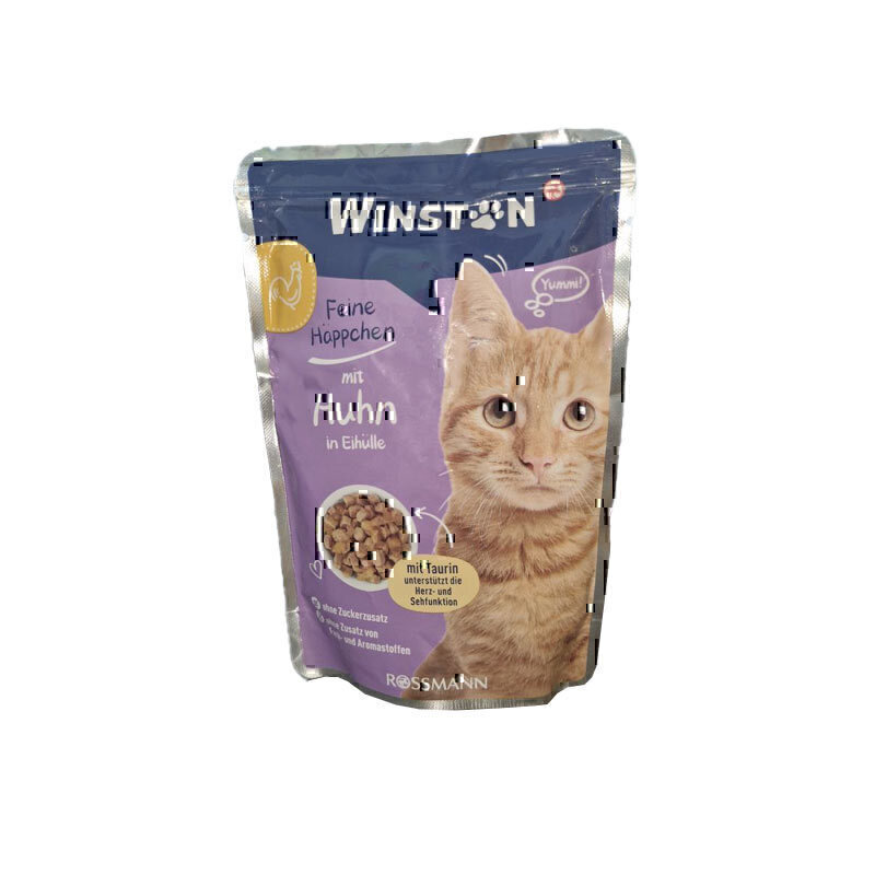 پوچ گربه وینستون با طعم مرغ و تخم مرغ Winston Chicken In Egg Shell وزن 100 گرم