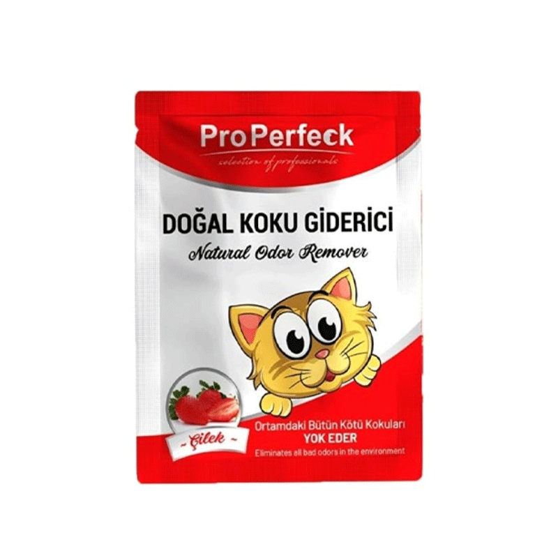 بوگیر خاک گربه با رایحه توت فرنگی پروپرفک ProPerfeck Strawberry Scented Odor Remover وزن 25 گرم