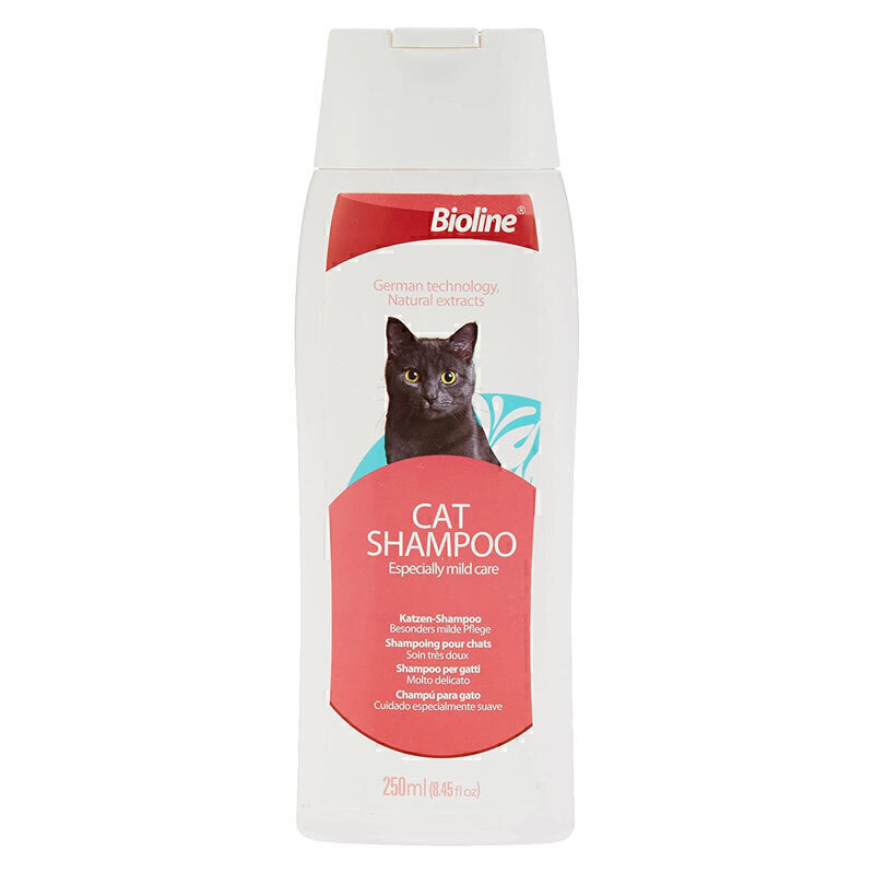 شامپو مخصوص گربه بایولاین با رایحه بابونه Bioline Cat Shampoo حجم 250 میلی‌لیتر
