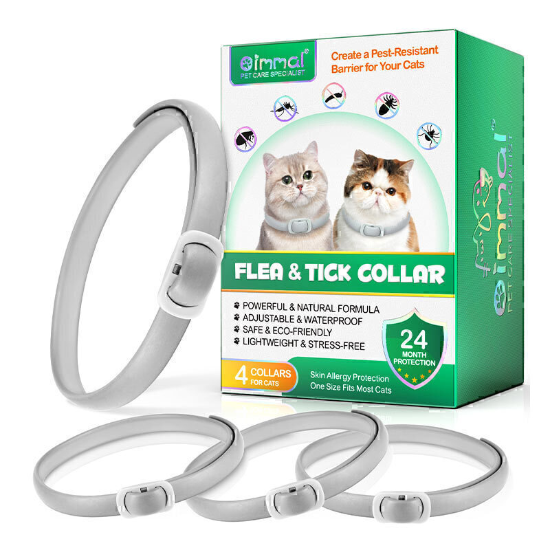 قلاده ضدکک و کنه گربه اویمال خاکستری Oimmal Grey Flea & Tick Collar For Cats