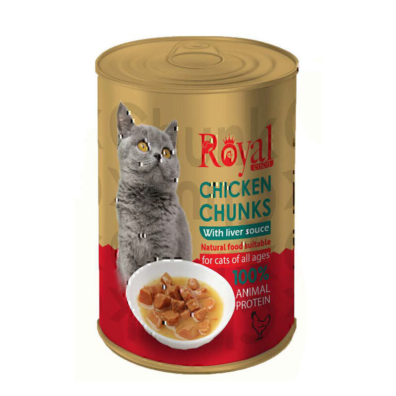 کنسرو چانک گربه رویال کوکو با طعم مرغ 380 گرم