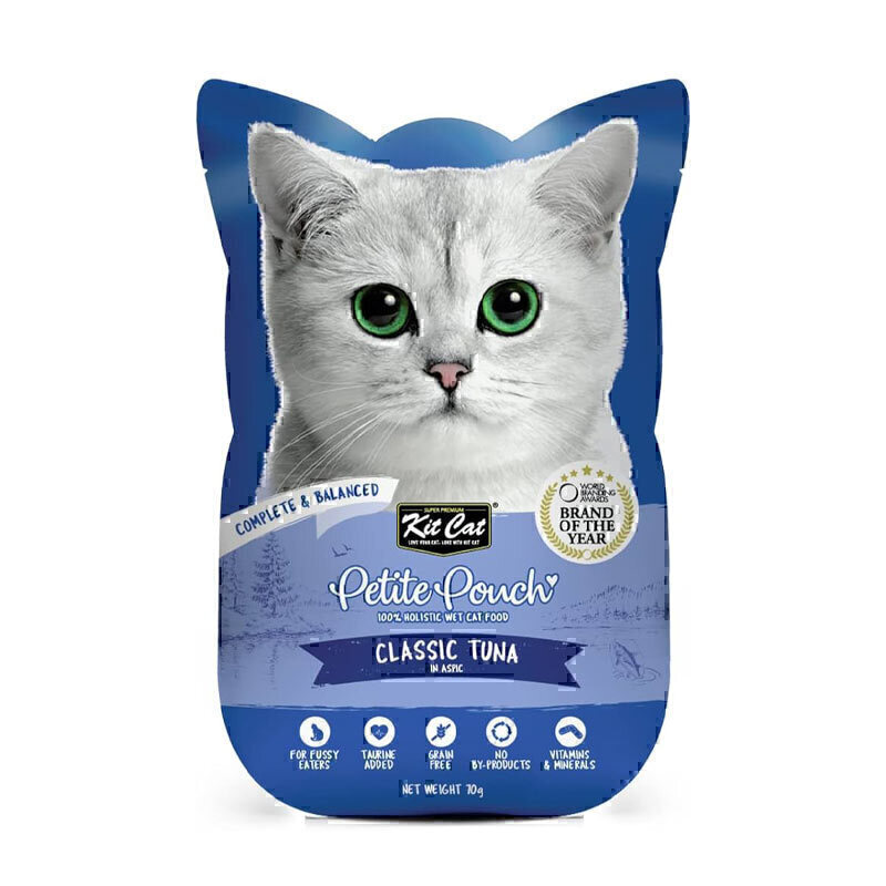 پوچ گربه کیت کت با طعم ماهی تن کلاسیک Kit Cat Cat Pouch With Classic Tuna وزن 70 گرم
