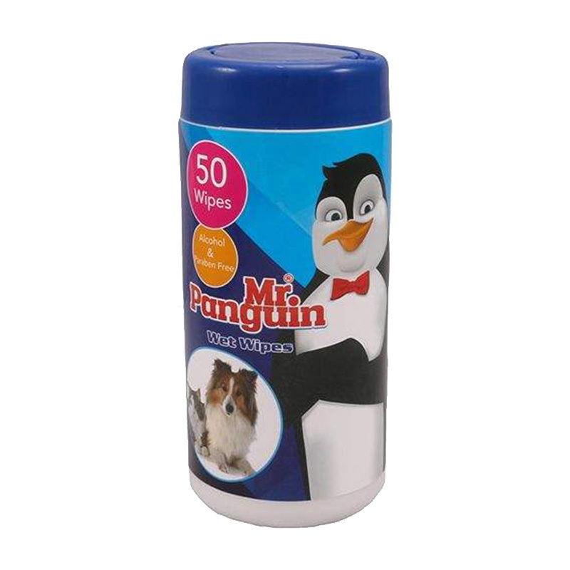 دستمال مرطوب مستر پنگوئین مدل Wet Wipe بسته 50 عددی