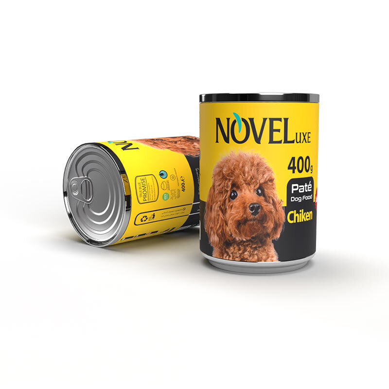 کنسرو غذای سگ نوول با طعم مرغ Novel Pate With Chicken وزن 400 گرم