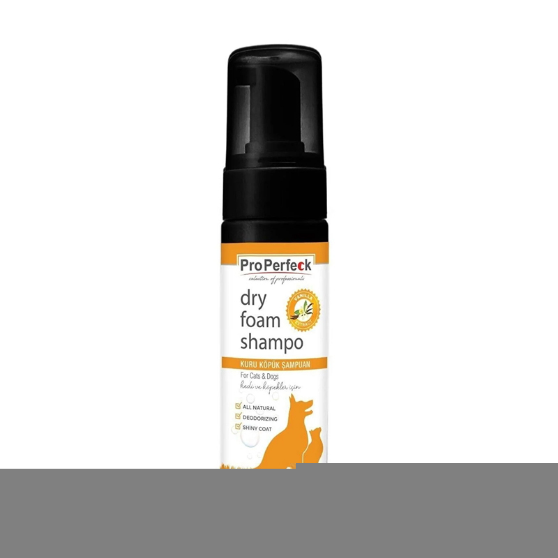 شامپو فوم حیوانات با رایحه وانیل پروپرفک ProPerfeck Dry Foam Shampo حجم 200 میلی لیتر