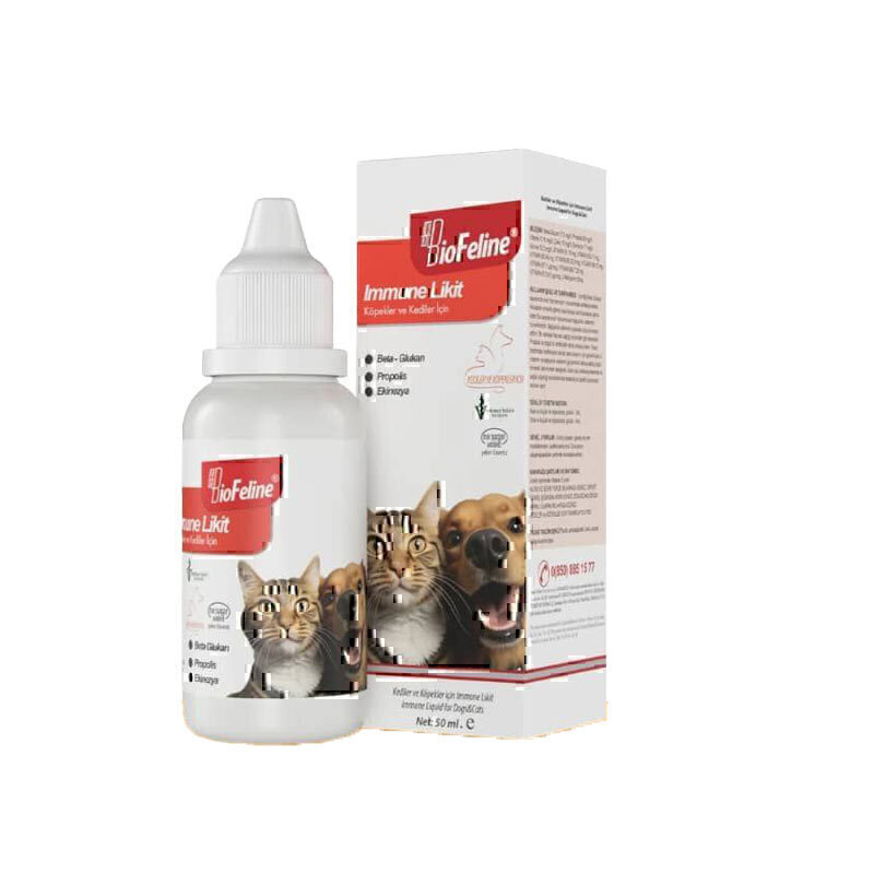 محلول تقویت کننده سیستم ایمنی سگ و گربه بیوفلاین Biofeline Immune Liquid حجم 50 میلی لیتر