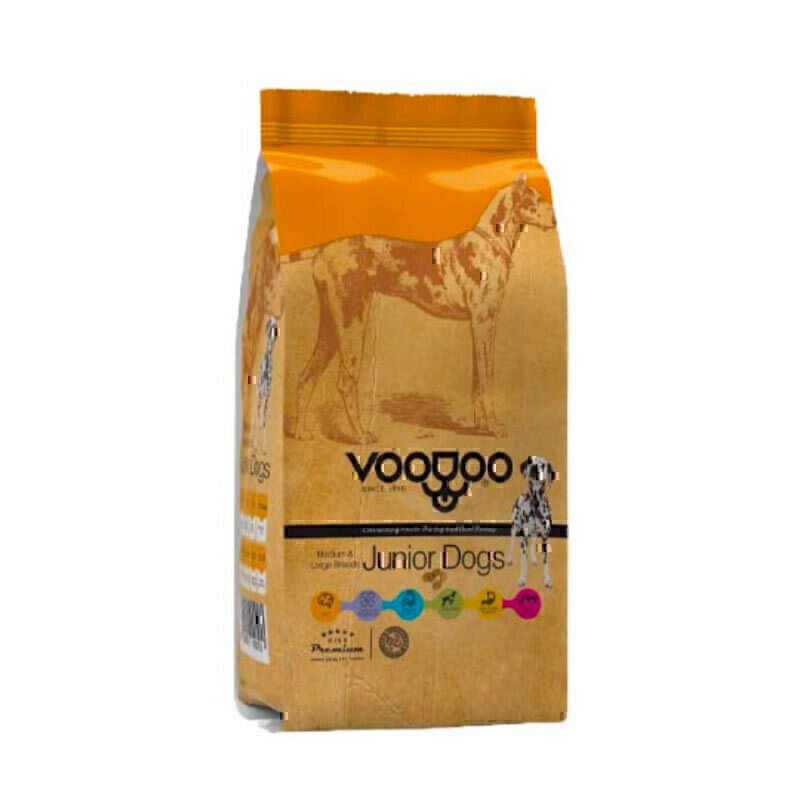 غذای خشک توله سگ وودو VooDoo Medium & Large Junior وزن 10 کیلوگرم