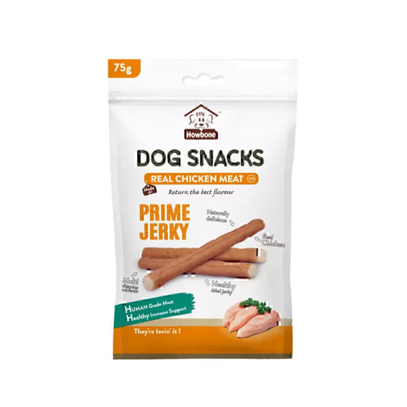 تشویقی سگ با طعم مرغ هابون Howbone Dog Snacks With Chicken Meat وزن 75 گرم