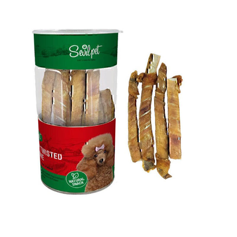 تشویقی سگ با دورپیچ اسکالپ سویل پت Sevil Pet Scalp Twisted Dog Snack بسته 4 عددی