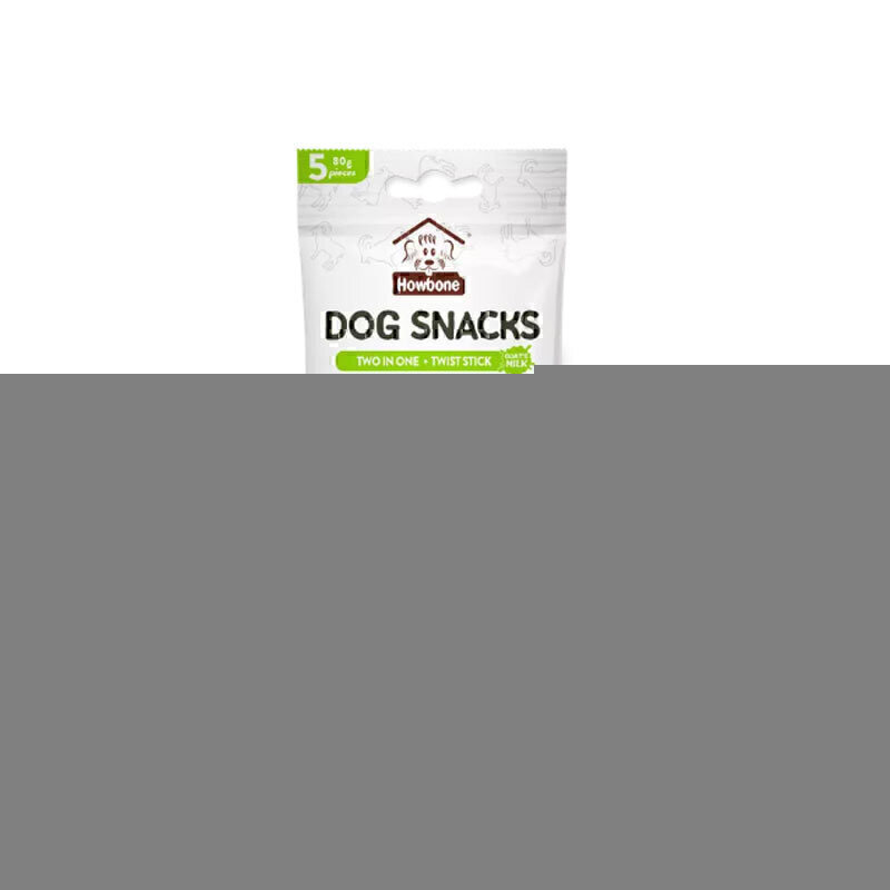 اسنک تشویقی پیچی سگ هابون با طعم سیب زمینی شیرین و شیر بُز Howbone Dog Twist Snacks With Goat's Milk And Sweet Potato بسته 5 عددی