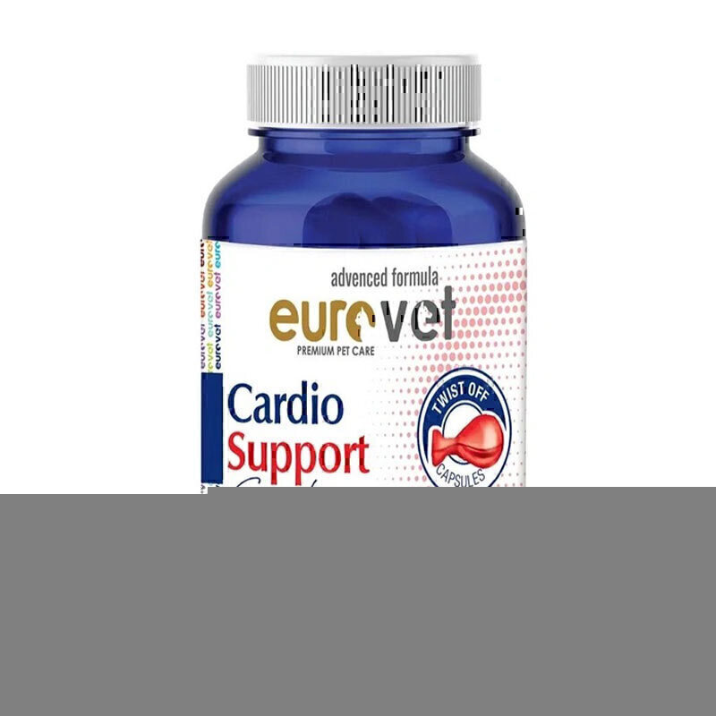 قرص مکمل بهبود و تقویت کننده قلب حیوانات یورووت Eurovet Cardio Support بسته 60 عددی