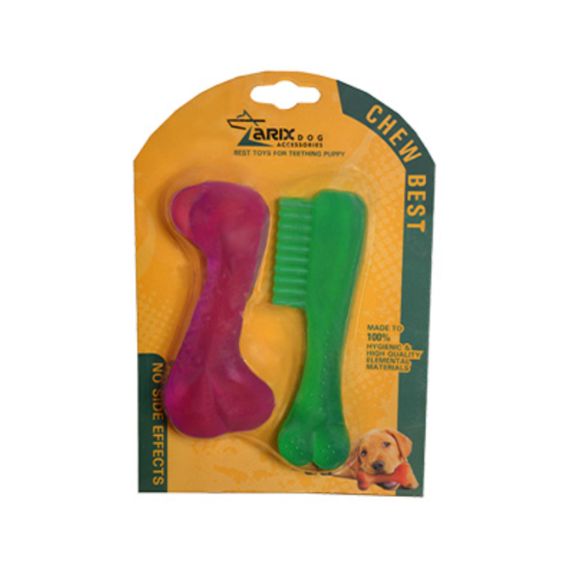 اسباب بازی پک دندانی سگ زاریکس طرح استخوان و شانه